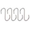 8PCS S Hook Rustproof Stainless Steel S Hooks Heavy Duty Simple Style Overstriking Portable S Kitchen Hook for Bathroom