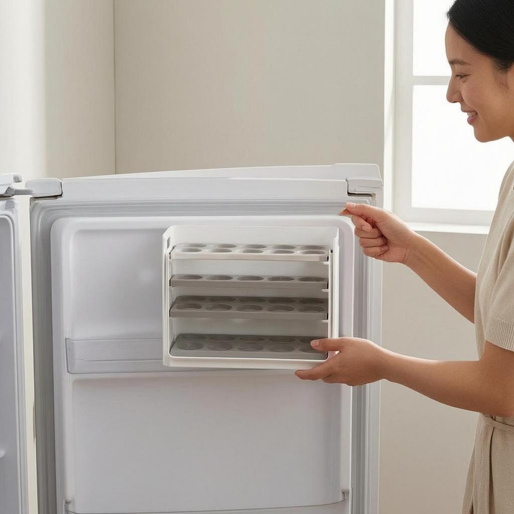 Door Egg Tray OpenTop Refrigerator Storage Box Holder Rack