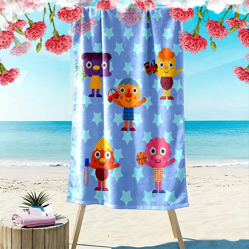 Super Simple Songs Print Beach Towel, Large Soft Quick Dry Towel for Beach Camping Swimming