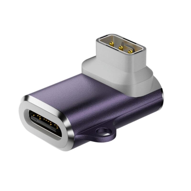 Universal Magnetic Charging Adapter Type C To 3 Pin Connector With LED Indicator Portable Keychain Design For Smartwatch