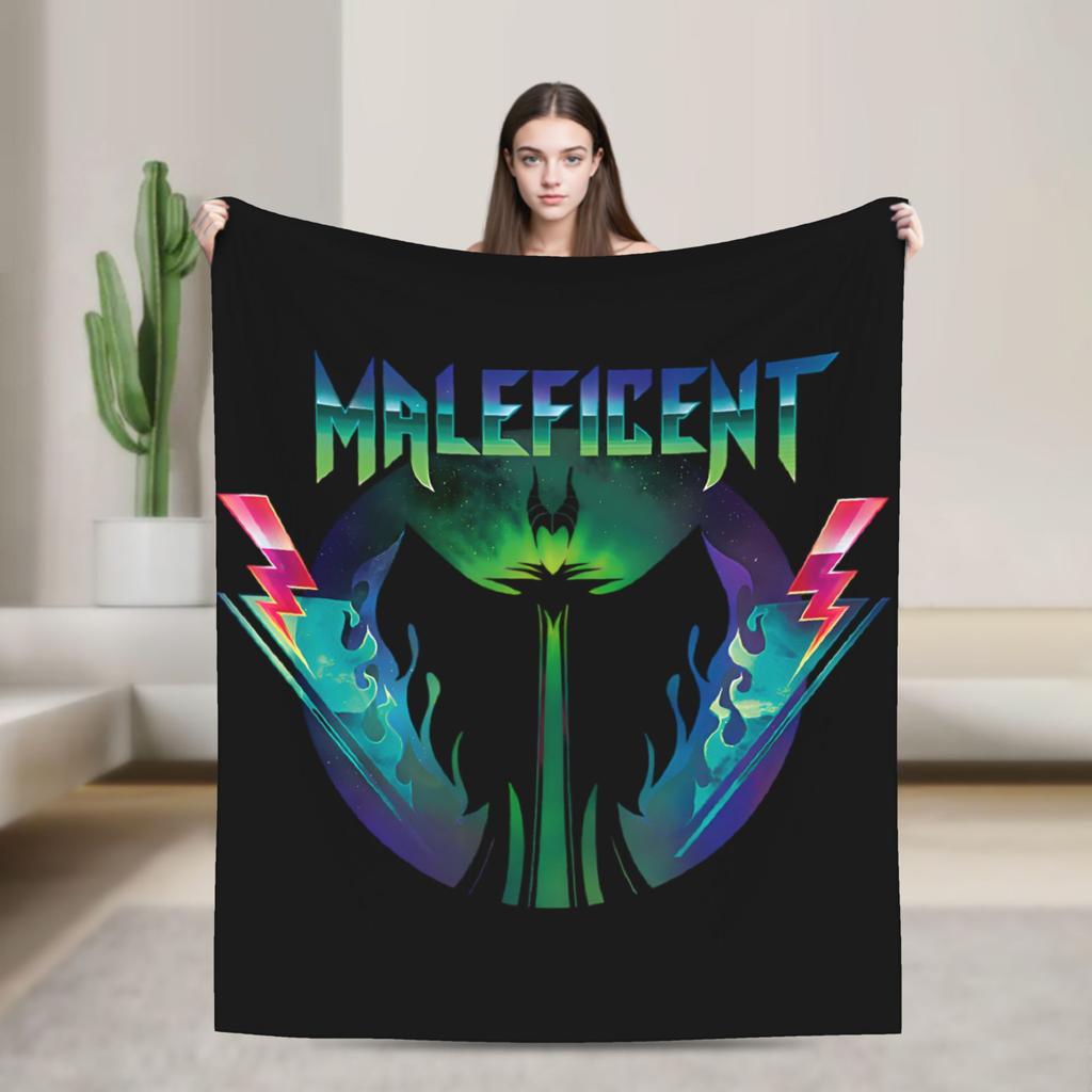 Sleeping Beauty Maleficent Villain Velvet Throw Blankets Bad Witches Blankets for Home Travel Lightweight Thin Outdoor Portable