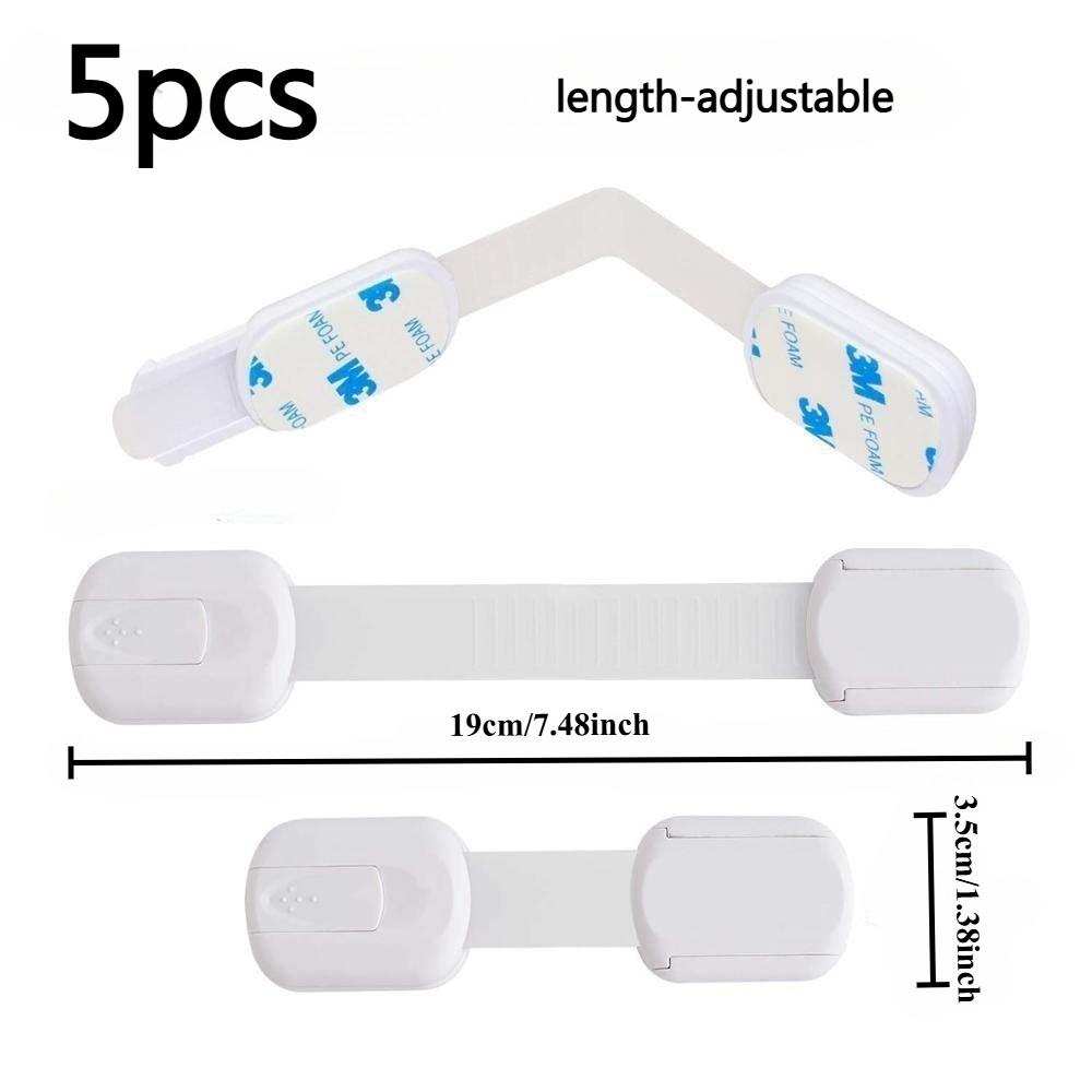 

5/10pcs Multifunctional ABS+PE Plastic Safety Lock for Cabinet Door Drawer Furniture Appliance Protection Cabinet Lock