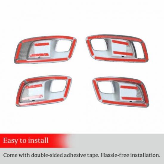 Carbon Fiber Interior Door Handle Bowl Cover Trim for Dodge Charger 2011-