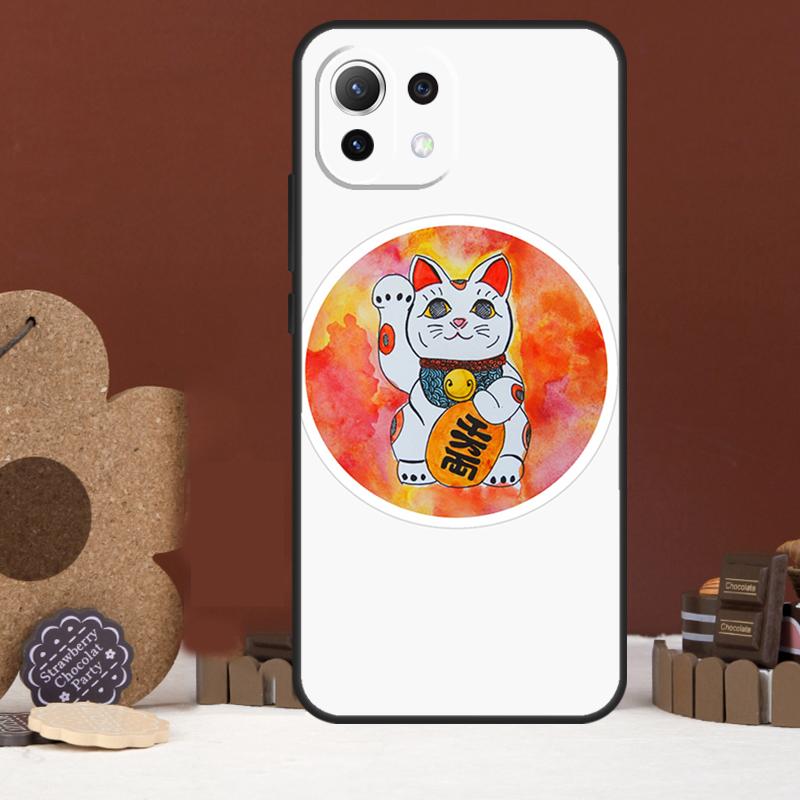 

Japanese Lucky Cat Art Case For Xiaomi 15 Ultra 14 15T 13T 14T 17 Pro Max POCO F8 Ultra X7 X5 X6 F5 F6 F7 Pro Cover POCO F7