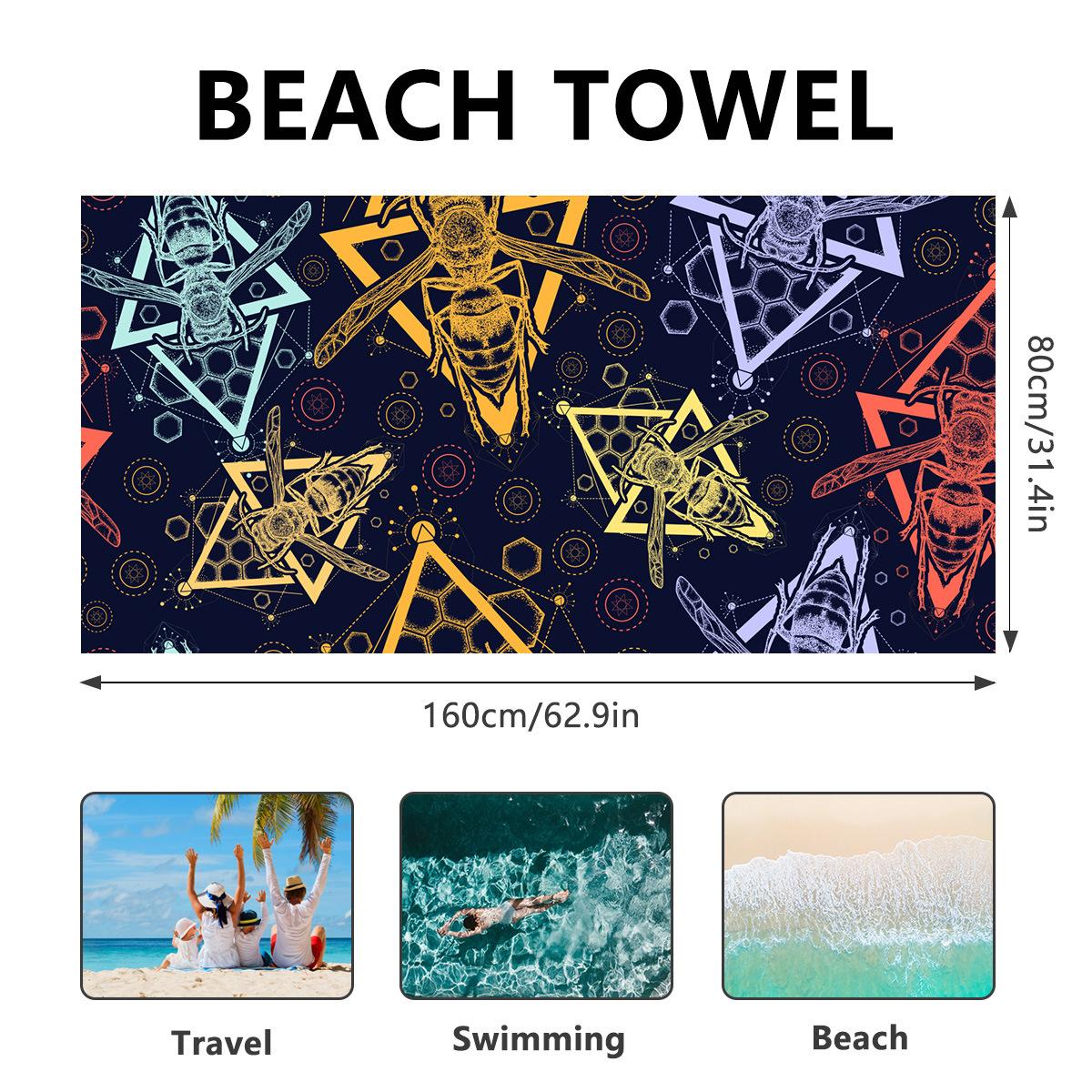 

Double-sided velvet beach towel * large size quick-drying sports towel 80 * 160 [OPP independent bag]