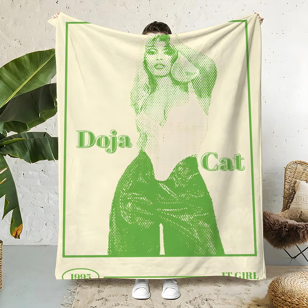 Music D-Doja Cat Throw  Flannel Throw Blanket,Bed Home Office Nap Blanket Travel,Camping,Picnic Blanket Soft Decor 75cmx90cm