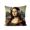 MMona Lisa Pillow Case For Car Sofa Decorative Home Doublesided Print Plush Square Throw Pillow Cushion Cover
