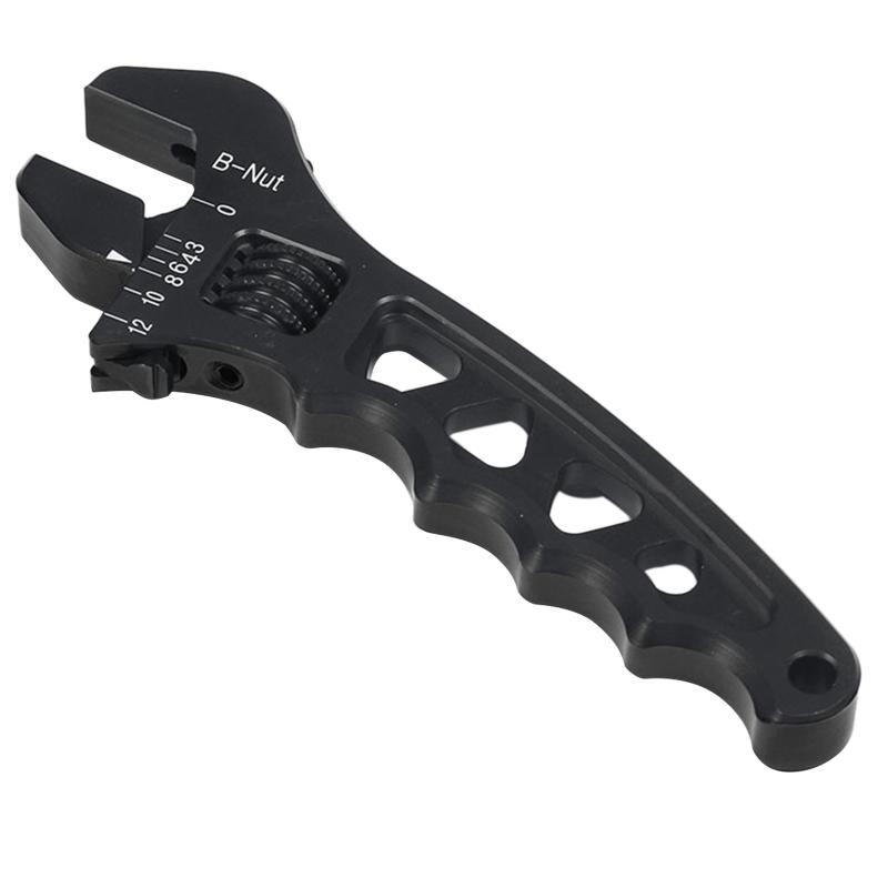 Upgraded 3AN-12AN Adjustable Wrench Lightweight Aluminum Spanner Tools for An Hose Fitting Adapters Ends Red/Blue/Black чёрный