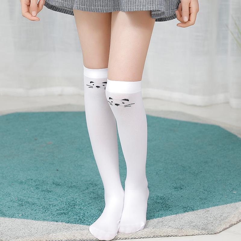 Kids' Breathable Over-the-Knee Football Socks - White Mid-Calf, Summer/Spring, Sweat-Absorbent