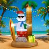7.87FT Inflatable Beach Snowman Palm Tree Surfboard Toy Xmas Yard Decoration Festive Gift LED Lit Christmas Supplies Home Decor