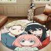 Spy Family Adventure Round Mat, Anti-slip Circle Carpet Chair Rug For livingroom,Bedroom, Doormat Home Decor Gift Christmas Gifts