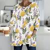 Plus Size Women Round Neck Long Sleeve T Shirt Soft Loose Tops For Indoor Leisure And Street Walking
