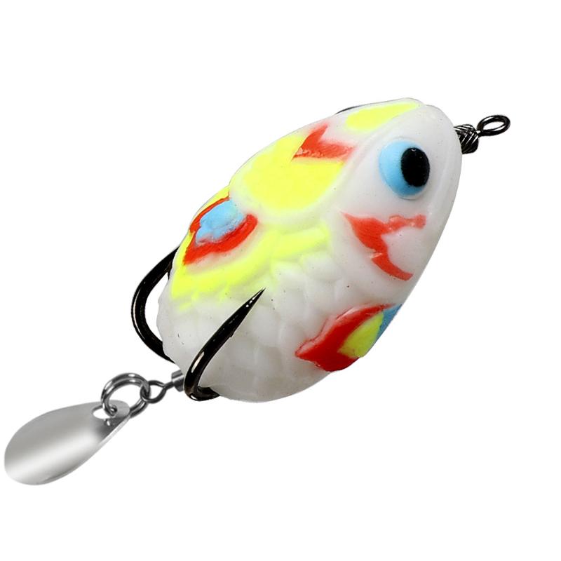 1 Pièce Leurre Artificiel Brillant Hameçon Double Leurre Appât de Pêche Appât Souple Imitation Blackfish Appât Souple