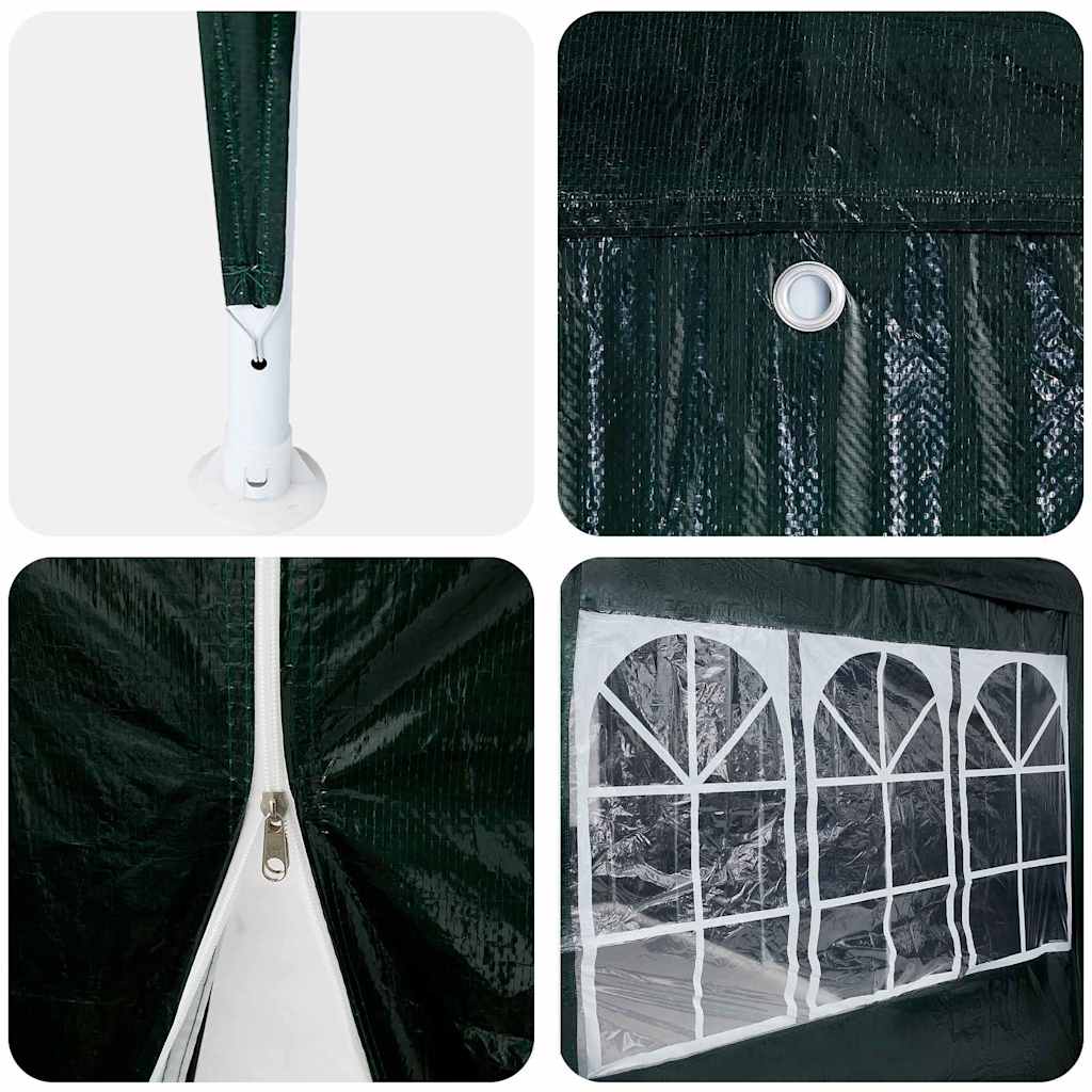 Party Tent Green 400 X 400 X 266 Cm Polyethylene
