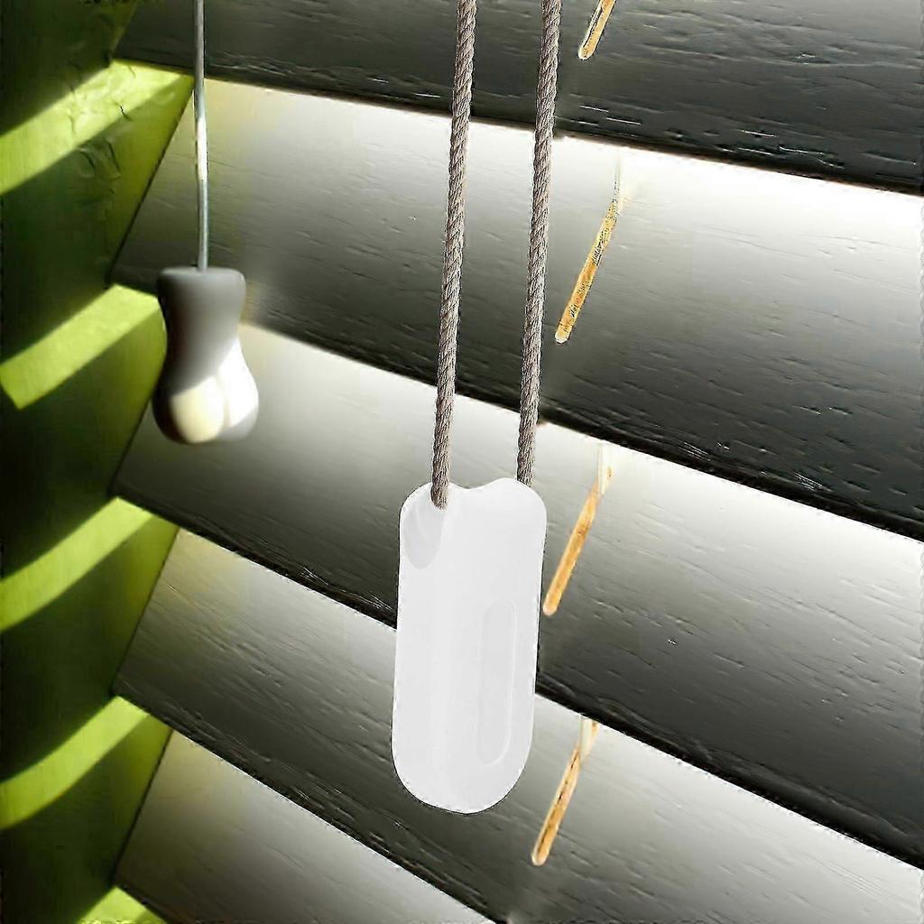 2026 Best!! Cord Safety Blind Pull Accessories For Window Treatments Home Office Hotel 2Pcs White Plastic Tensioner Devices Featuring Soft Gauze Penda
