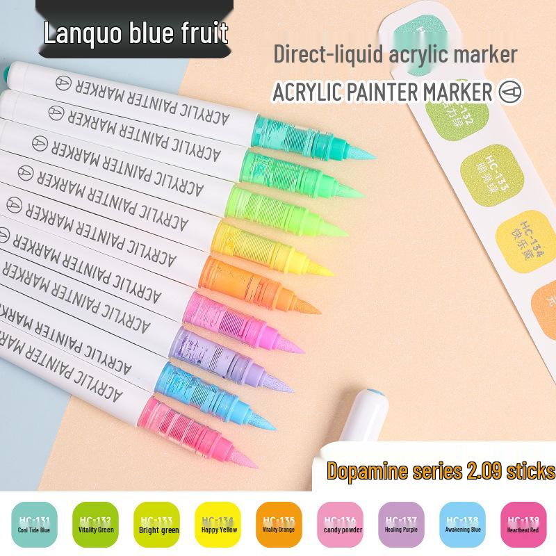 

Blue Fruit Dopamine 2.0 Liquid Acrylic Marker: New Colors for Kids & Students Inspire Fingers