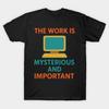 Asian Size Men Black Print T-shirt Severance- The Work Is Mysterious And Important No-Cut Heat Transfer Print Cotton Tshirt