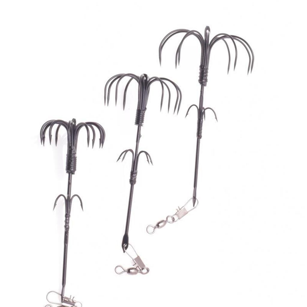 Stainless Steel Squid Hook Octopod Fishing Jigs Double Fishing Jig Hook Fishing Squid Jig Hook Sea Fishing Hook Tackle