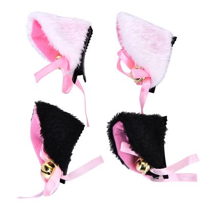 Cosplay Party Cat Fox Long Fur Ears Lovely Bell Costume Hair Clip Hair Accessory KTY