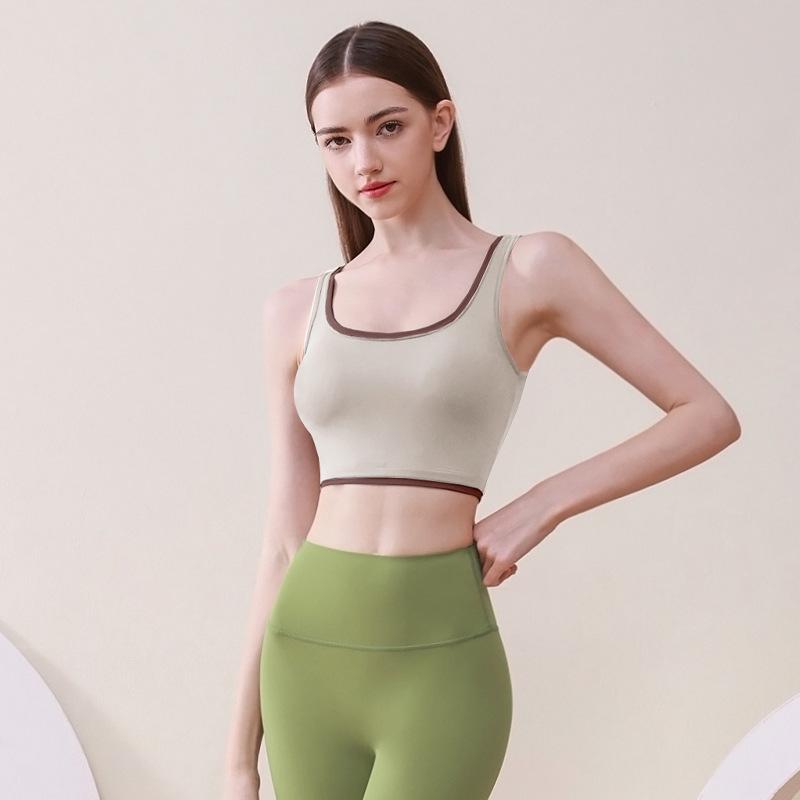 Women's High-Support Colorblock Yoga Tank Top & Shockproof Sports Bra Combo