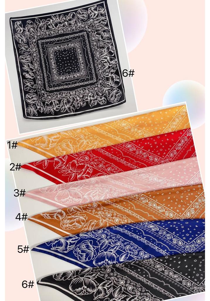 European and American silk scarves retro-printed paisley pattern 71 square scarf bag head versatile scarf