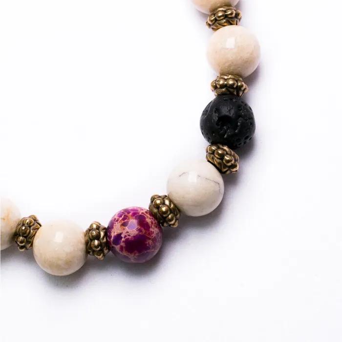HR 279B_Gemstone Beads Bracelet(Purple)