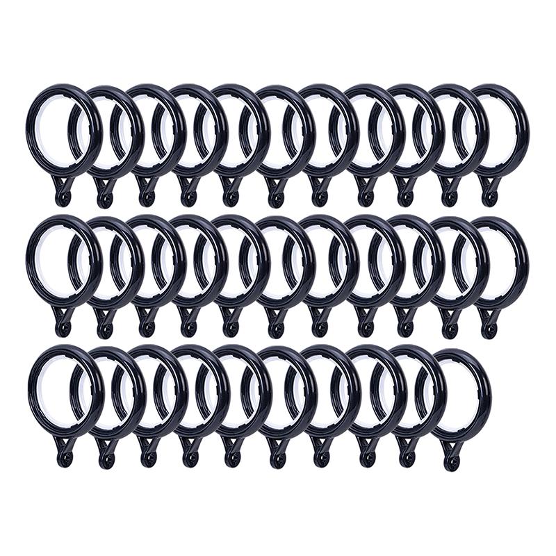 32PCS Plastic Curtain Grommets Nanoscale Low Noise Silence Sliding Roman Rings Inner Diameter 30/42mm Curtain Eyelet Rings
