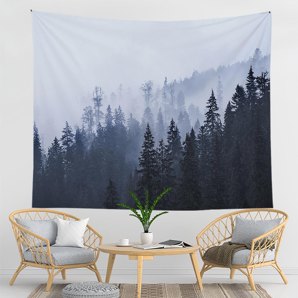 Mountain Psychedelic Tapestry Forest Wall Hanging Bohemian Witchcraft Dorm Decor