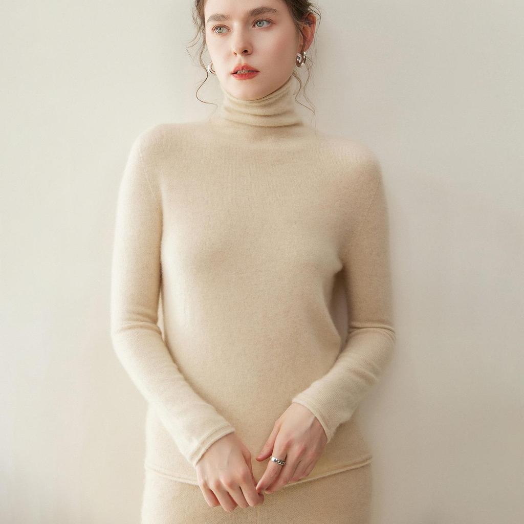 Women's Cashmere Sweater: Autumn/Winter Simple Versatile Pullover Base Layer