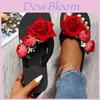 Summer Ladies Flip Flops With Flower Design For Casual Outings And Breathable Comfort