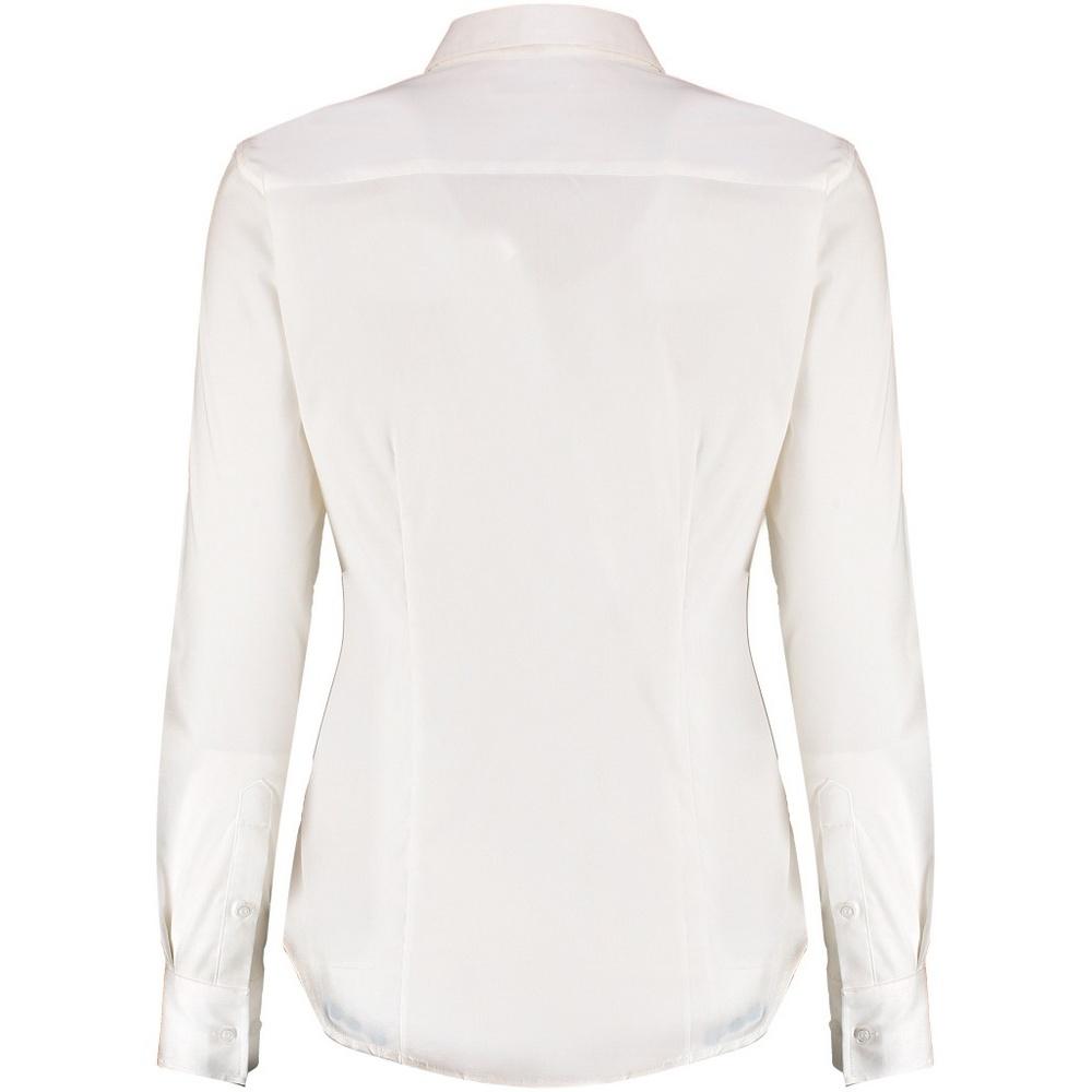 Kustom Kit Dámská strečová košile Oxford s dlouhým rukávem