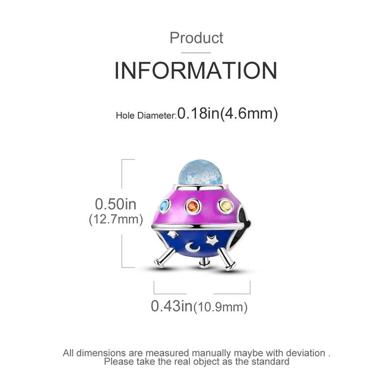 Charms Platacolorful Ufo Planets, Moons, Stars, Beads Fit Originalbracelets Charms For Women Jewelry Diy Making Gifts