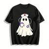 Halloween Ghost Nurse Print Casual Top Pure Cotton T-shirt
