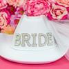 White Bride Letter Cowgirl Hat Shinning for Rhinestone MRS Letter Wedding Decor