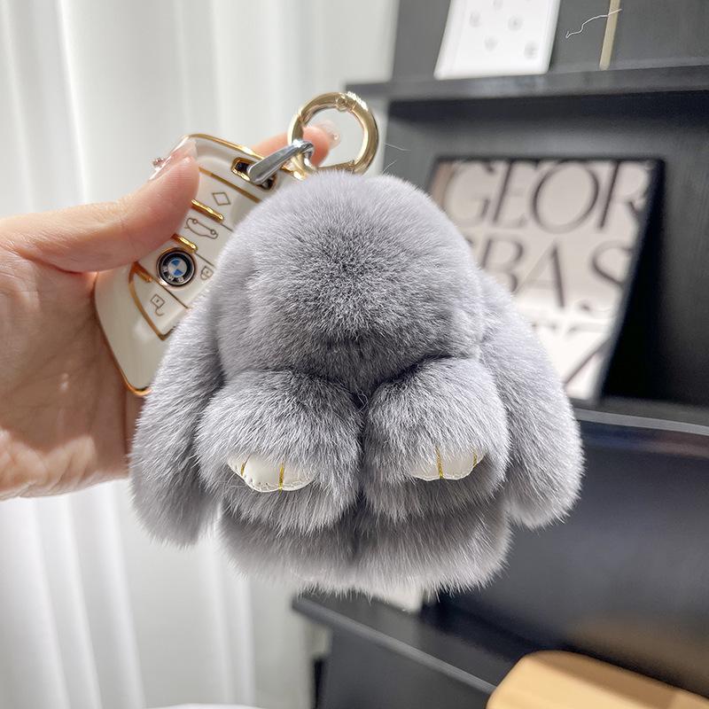 Cute Plush Bunny Keychain: Pretend Dead Rabbit Doll Pendant – Perfect Mini Gift for Students & Fans