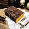 Antique Leather Bound Journal with Key Lock | Handmade Vintage Diary