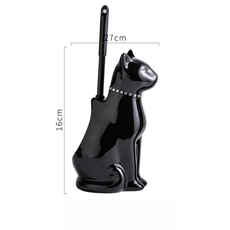 1SET Ceramic Toilet Brush Home Toilet Bathroom Cleaning Brush Household Long Handle Toilet Brush