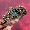 Seraphinite Gemstone Bangle Copper Wire Wrapped Cuff Bracelet Handmade Adjustable Bangle Wire Wrapped Jewelry Gifts for Mother Flower Bangle