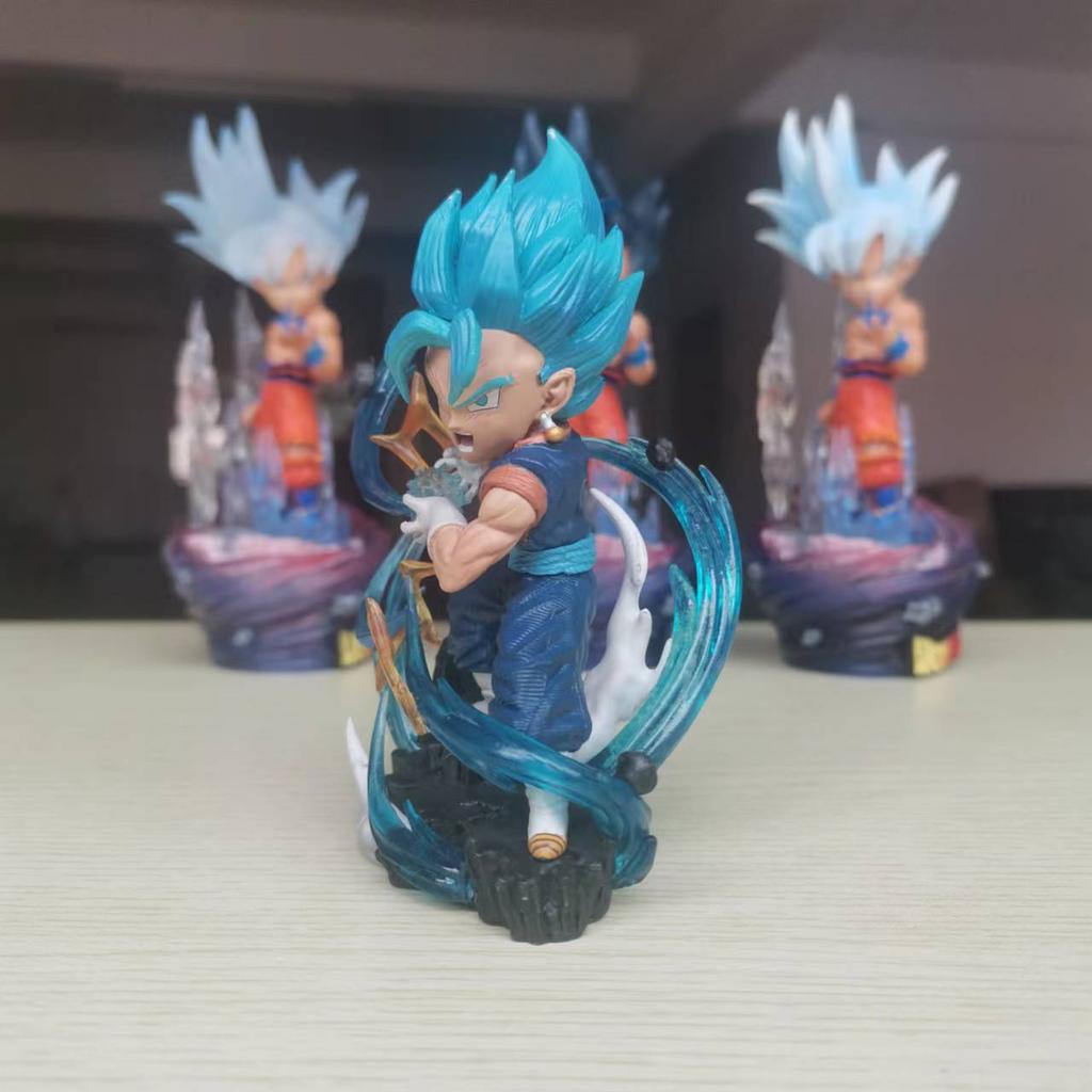 11CM DRAGON BALL Z ANIME CHARACTER Q VERSION VEGETA ACTION DOLL SERIES COLLECTION MODEL TOY SUITABLE FOR CHILDREN S Round Sensory Durable Elastic