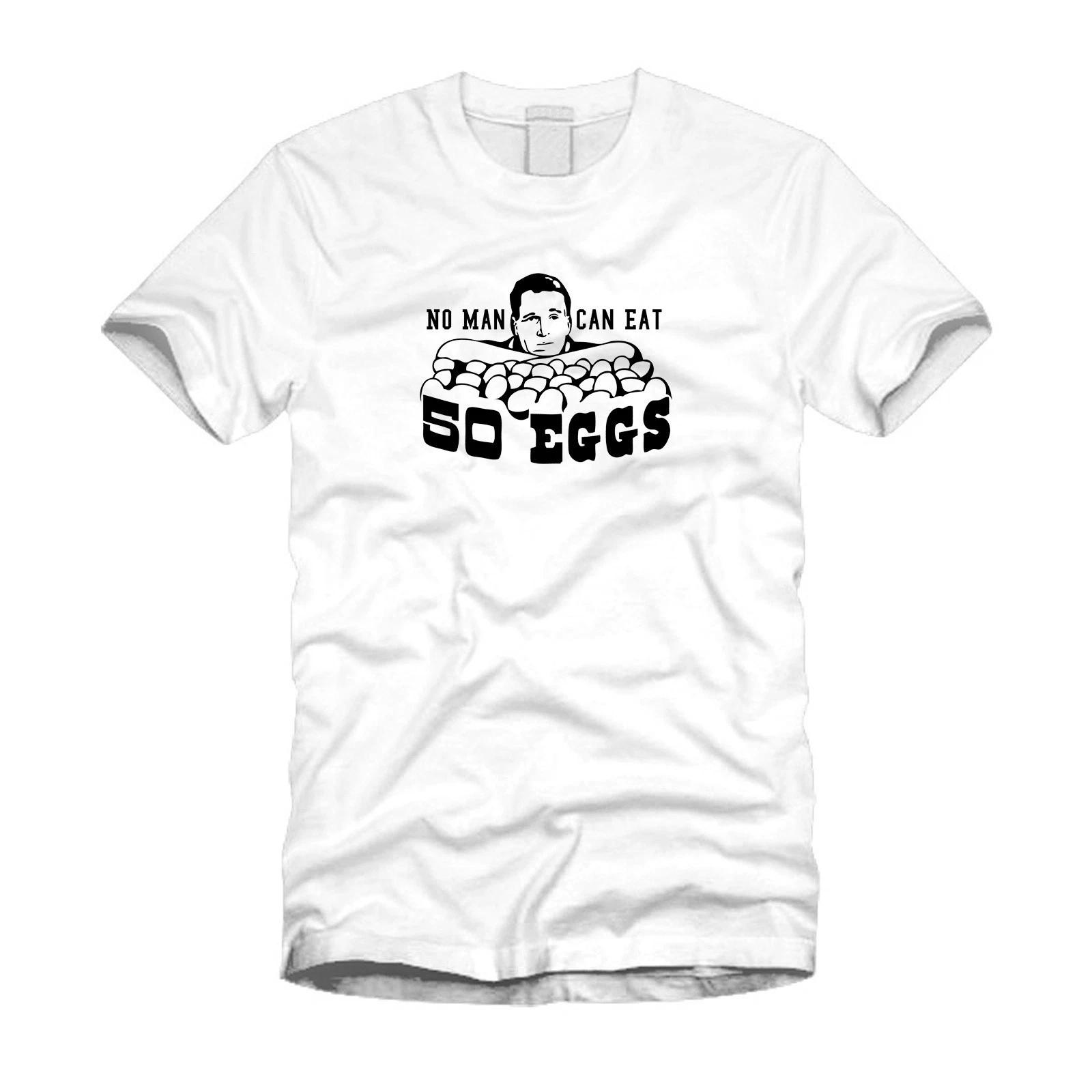 No Man Can Eat 50 Eggs - Funny Cool Hand Luke Movie Parody Cool White T-Shirt 2XL