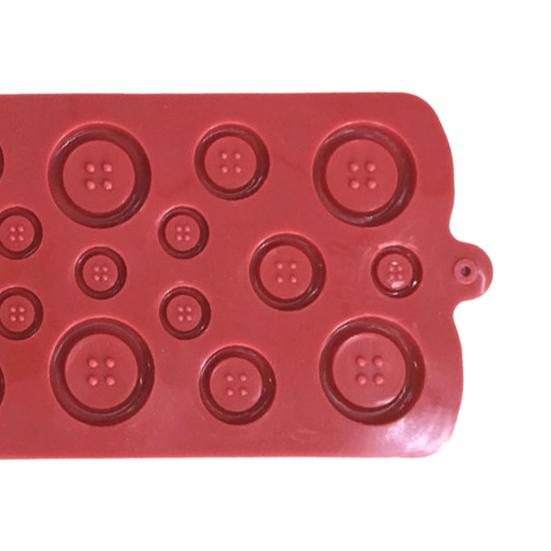 Jewelry Making Supplies Button Silicone Mold, Food Grade Non Stick Chocolate Candy Casting DIY Epoxy Resin Crafts Tray, Flexible Easy Release Mold for