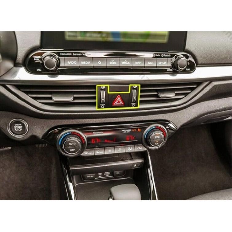 Central Console Switch Frame Trim Carbon Fiber Print ABS For Kia Forte K3 19-23
