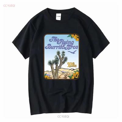 The Flying Burrito Brothers Band Poster T-Shirt Baumwolle Für vintage Gewaschen Stilvoll Weich Bequem Lässig Leicht modisch