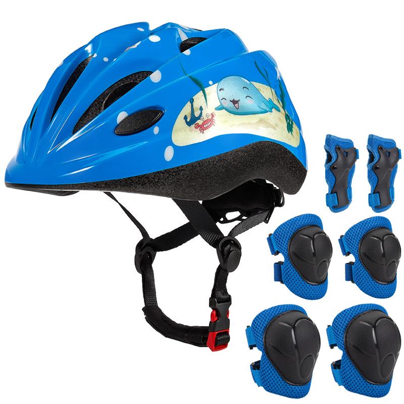 Set de Equipo de Protección de 7 Piezas para Niños: Patinaje sobre ruedas y patinaje sobre hielo, Bicicleta de equilibrio, Bicicleta - Incluye Casco, Rodilleras y Coderas.