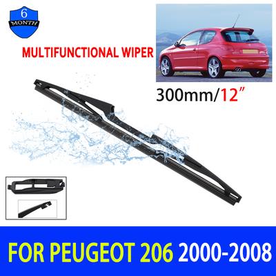 14" Car Rear Windshield Soft Rubber Wiper HD Quiet Automotive Wiper Car Accessories For Peugeot 206 2000-2008