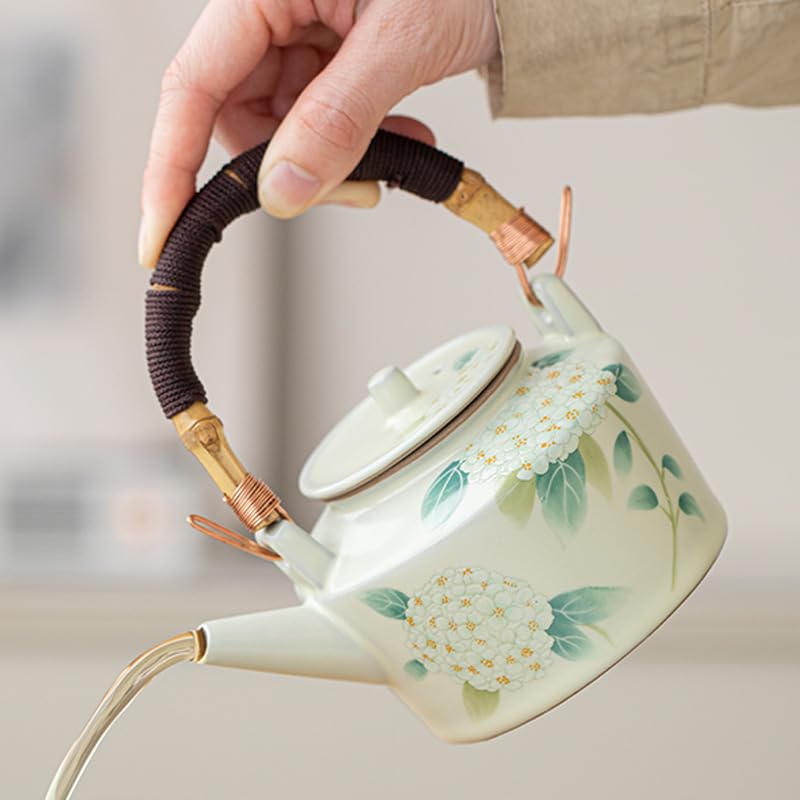 Large Capacity Yellow Ru Kiln Xuien Flower Tea Pot Household Kung Fu Tea Set Open Slice Ceramic Pot Single Pot