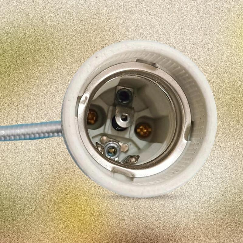 Ceramic E27 Lamp Holder Heat Resistant Extension Socket 360Degree Rotation For LED Bulbs 400W Bathroom Ceiling Light Fix