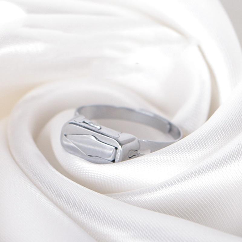 Schöner Verstellbarer 16-22mm Ring Kurier Öffnungs Handgepäck Werkzeug Damen Herren Ring mit Schalter Ring