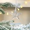 3pcs/set  Christmas Decorations Christmas Transparent Plastic Snowflake Pendants Christmas Tree Home Decorations