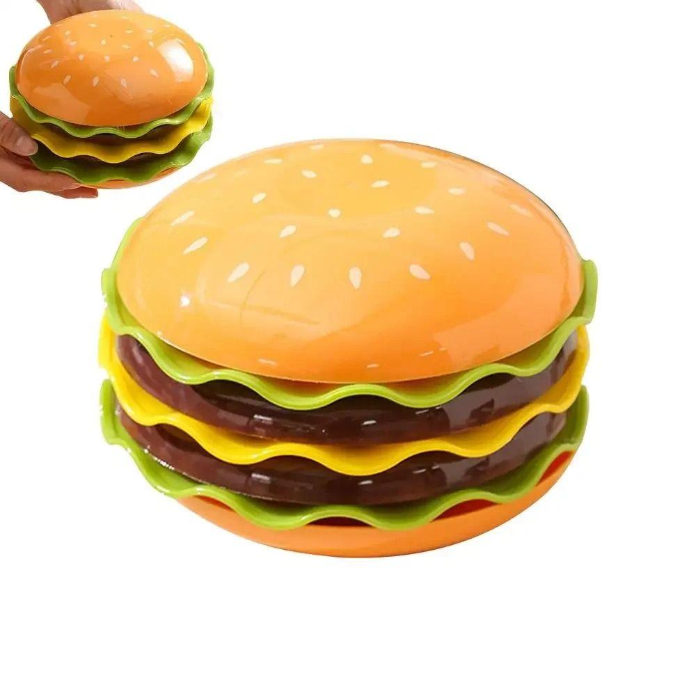 Burger-Shaped Stackable Hamburger Plate Set 5/7 Layers Bone Spit Plate Dinnerware Set Table Decor